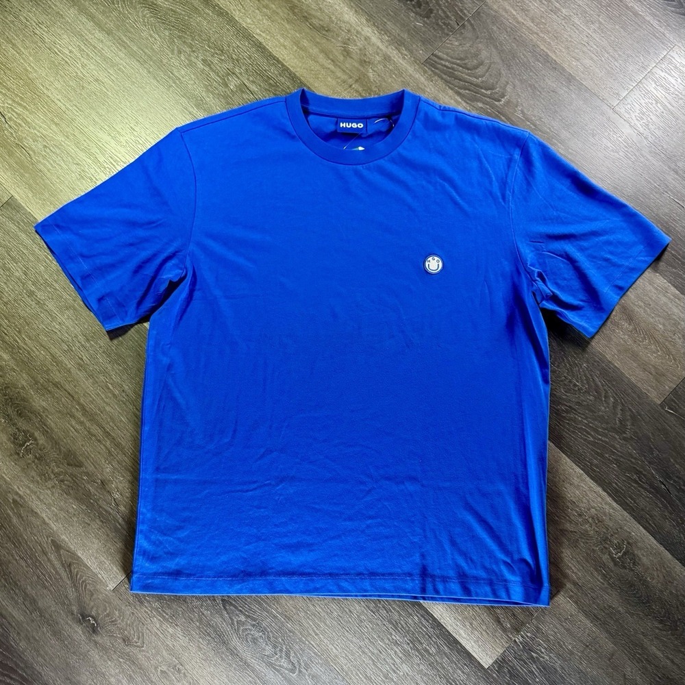 Brand New HUGO BOSS Blue Men's T-Shirt Logo w/Tags Size M